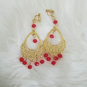 Women's earrings gold clip on earrings jewelry